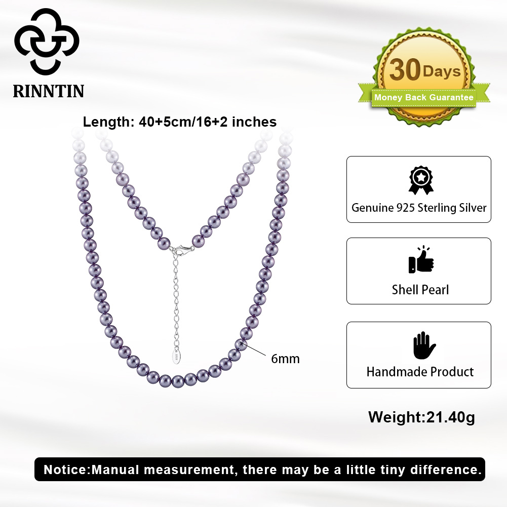 Rinntin 925 シルバーシンプルなパールチョーカーネ - Pearl Choker Necklace Vintage のレビューと価格
