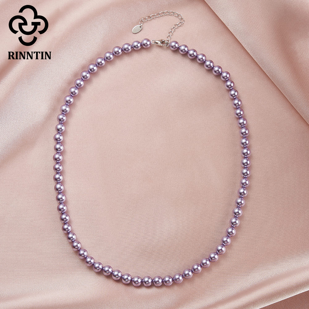 Rinntin 925 シルバーシンプルなパールチョーカーネ - Pearl Choker Necklace Vintage のレビューと価格