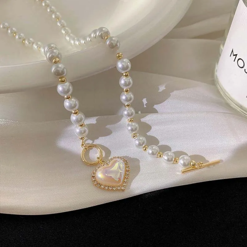 新しいヴィンテージ風イミテーションパールチョーカーネックレス - Pearl Choker Necklace Vintage のレビューと価格