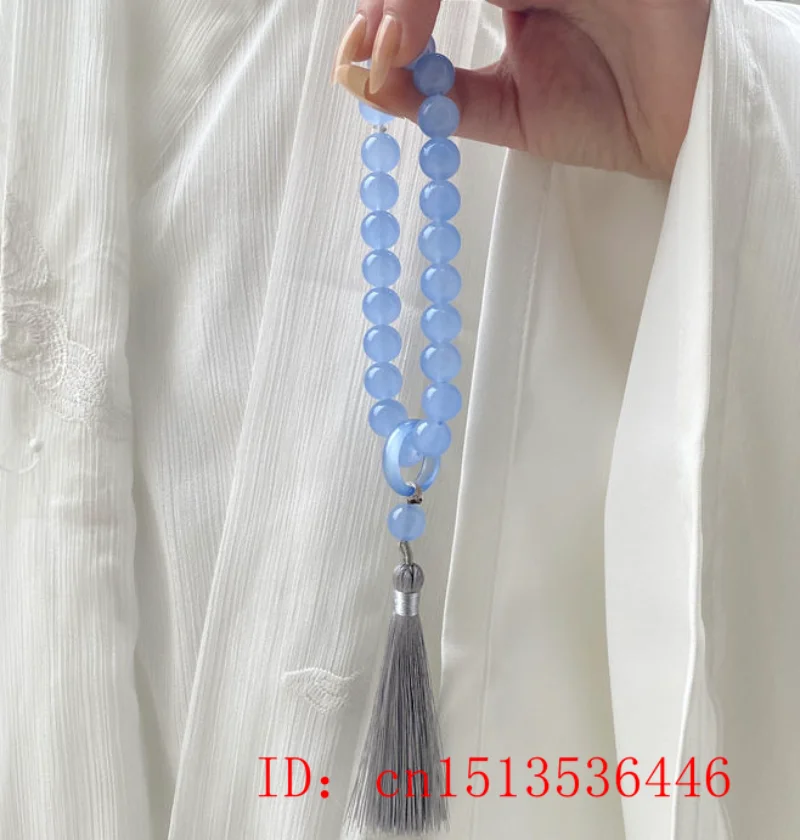 緑の翡翠石 12 ミリメートルビーズタッセルブレスレットネッ - Necklaces のレビューと価格